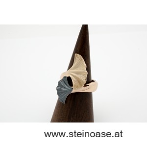 Ring Ginkgo-Blatt  Rose-Gold